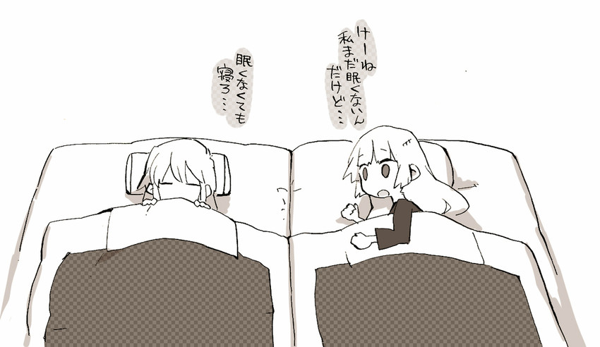 fujiwara no mokou and kamishirasawa keine (touhou) drawn by shinoasa