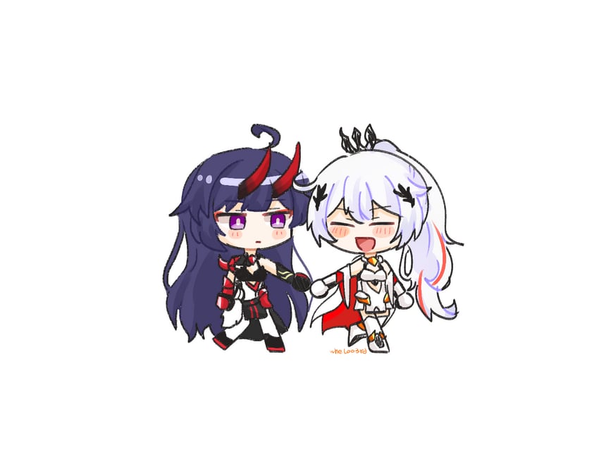 kiana kaslana and raiden mei (honkai and 1 more) drawn by wheloo3rd
