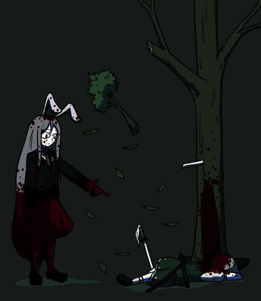 konpaku youmu and reisen udongein inaba (touhou) drawn by inarou_(rakugakiproject)