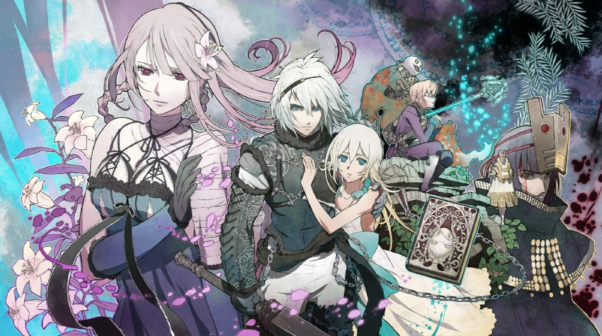 kaine, nier, emil, yonah, grimoire weiss, and 2 more (nier) drawn by miyata_ryuuichi