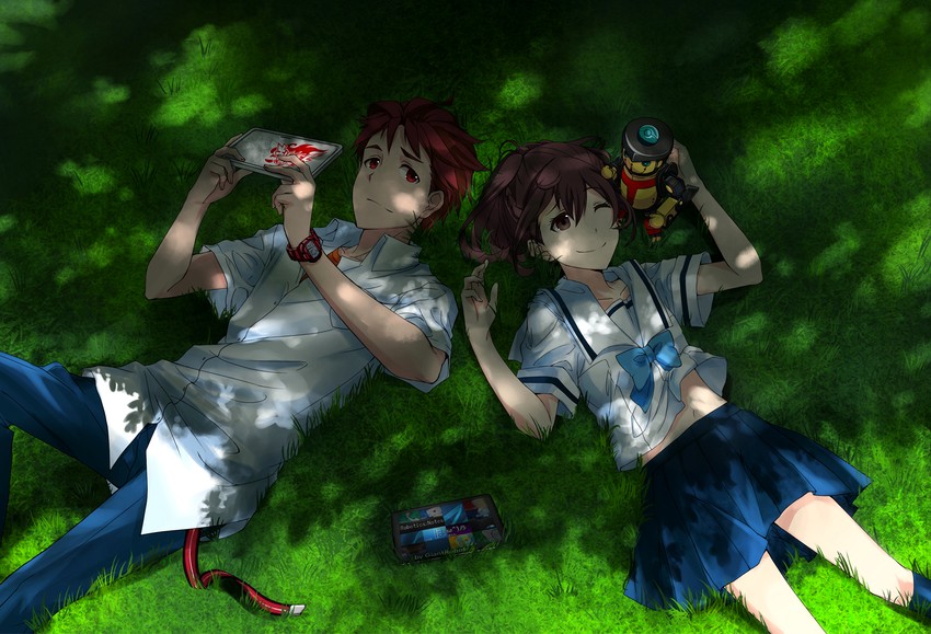 senomiya akiho and yashio kaito (robotics;notes) drawn by d_midiror