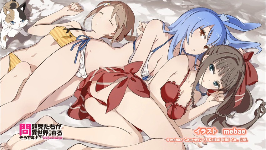 kurousagi, kasukabe you, and kudou asuka (mondaiji-tachi ga isekai kara kuru sou desu yo?) drawn by mebae