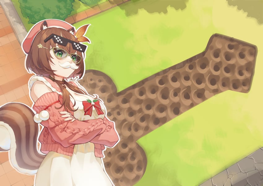 ayunda risu (hololive and 2 more) drawn by zetsuental