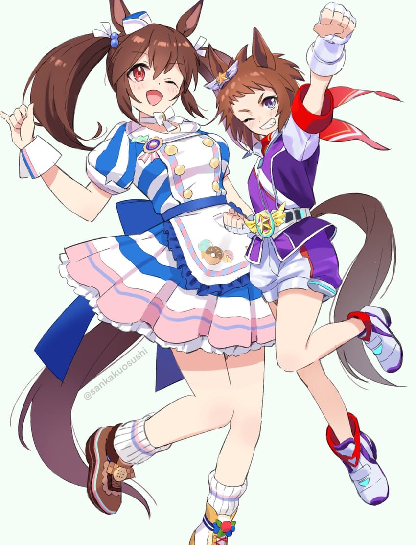 hishi akebono and biko pegasus (umamusume) drawn by qing_(sankakuosushi)