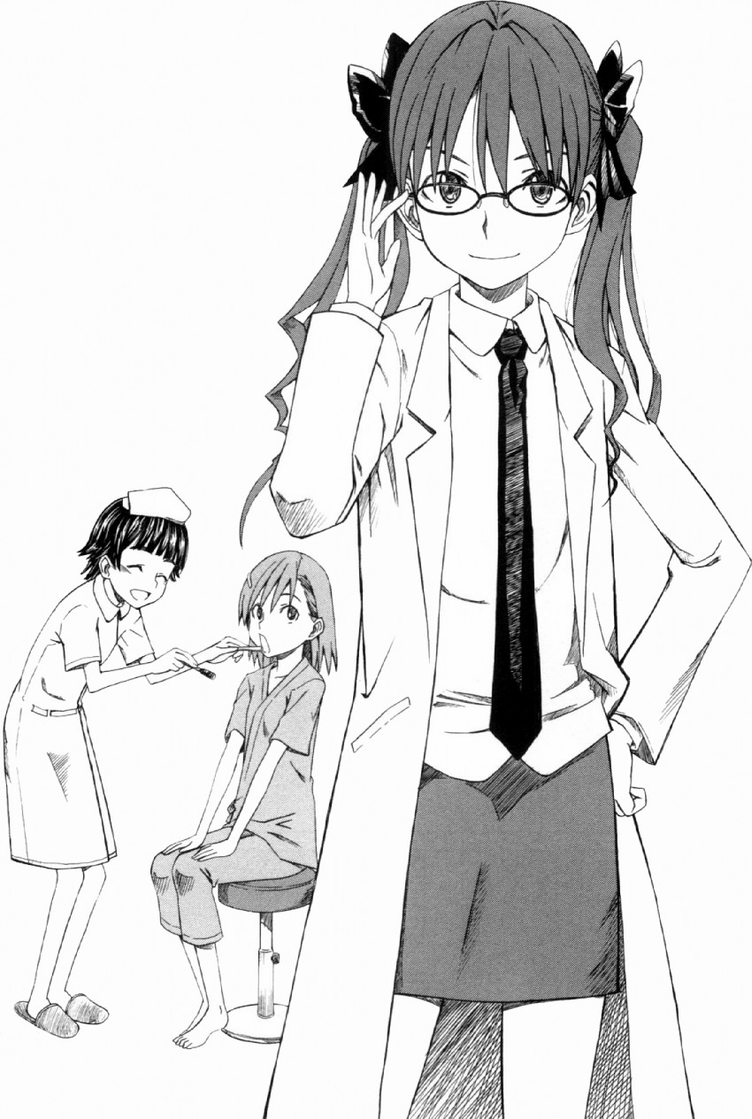 misaka mikoto, shirai kuroko, and uiharu kazari (toaru majutsu no index and 1 more) drawn by fuyukawa_motoi