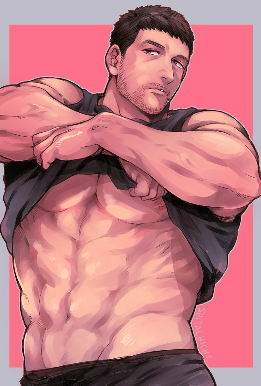 chris redfield (resident evil and 1 more) drawn by gold_5610