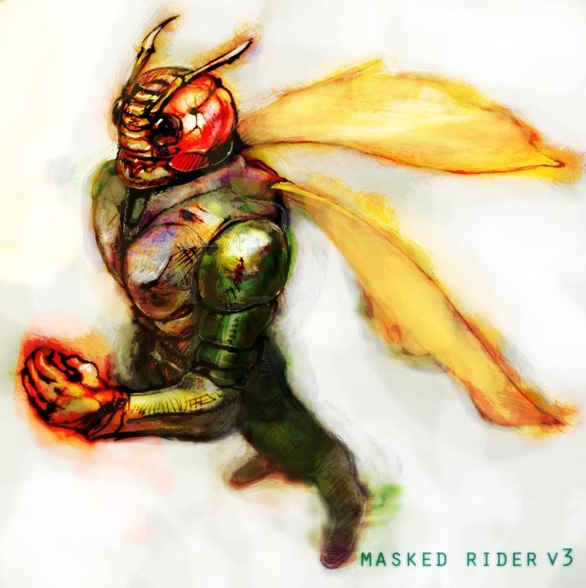 kamen rider v3 (kamen rider and 1 more) drawn by kk_yy_zz
