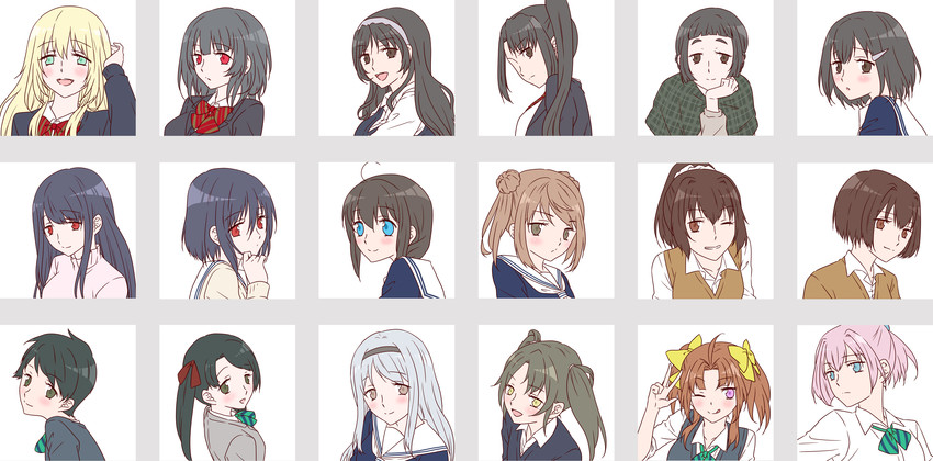 shigure, zuikaku, atago, shoukaku, takao, and 13 more (kantai collection) drawn by udon_(shiratama)