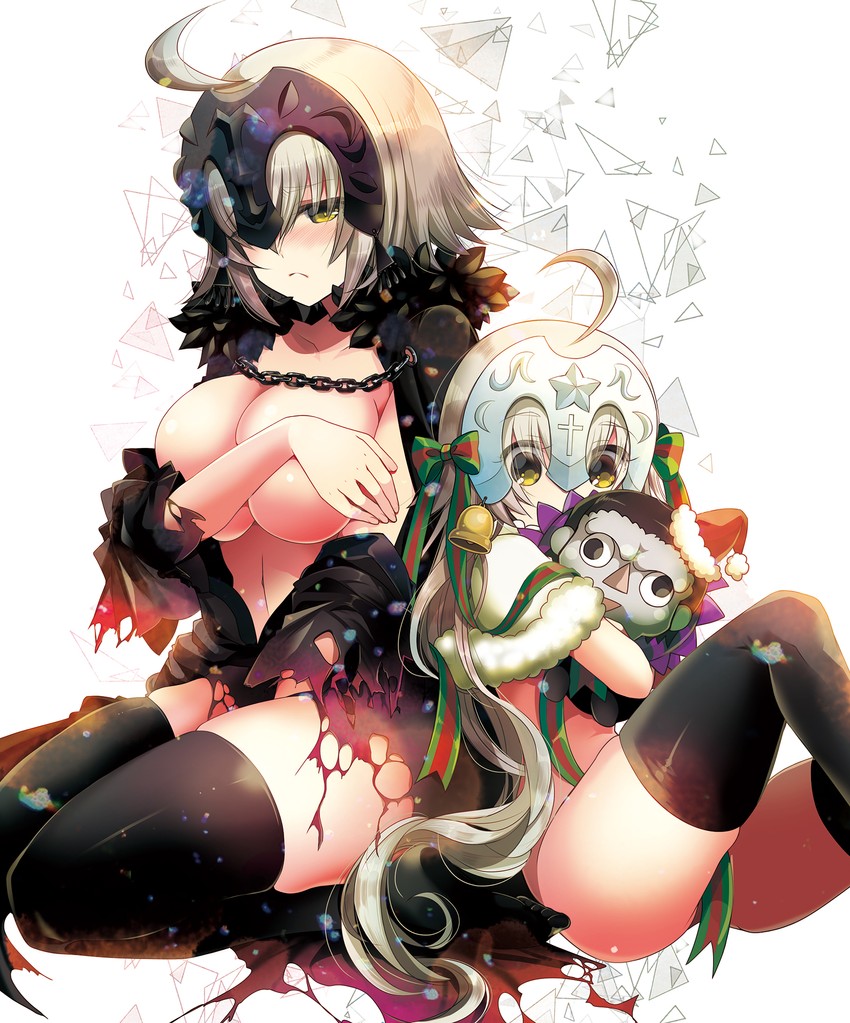 jeanne d'arc alter, jeanne d'arc alter santa lily, and gilles de rais (fate and 1 more) drawn by izumiya_otoha