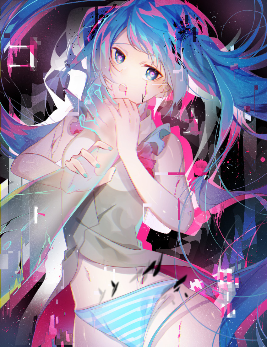 hatsune miku (vocaloid and 1 more) drawn by omutatsu