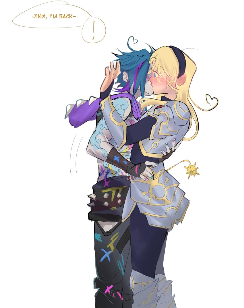 jinx, lux, and arcane jinx (league of legends and 1 more) drawn by phoreauuu