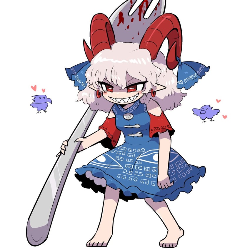 toutetsu yuuma and eagle spirit (touhou) drawn by kasugai_(de-tteiu)