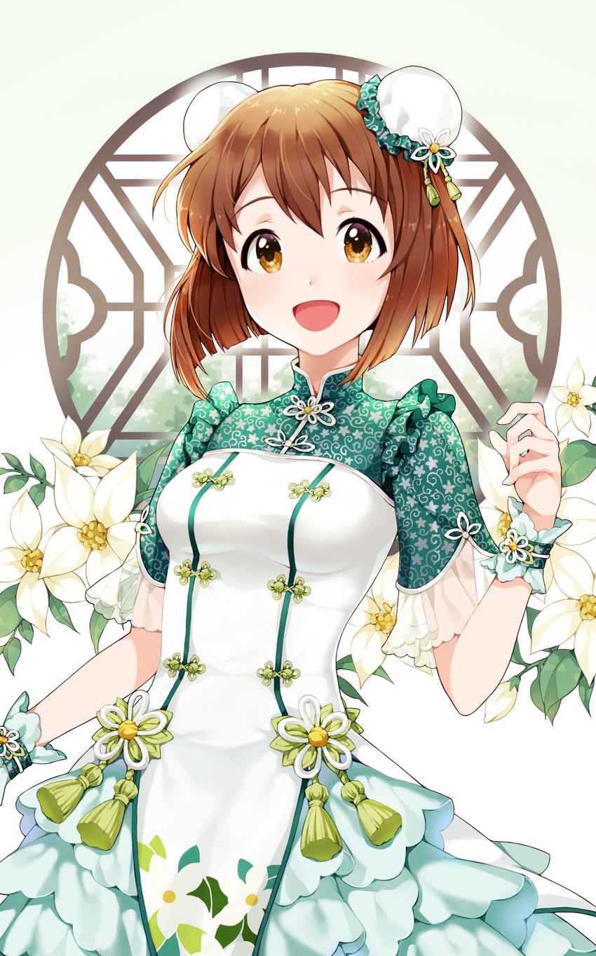 hagiwara yukiho (idolmaster and 2 more) drawn by pinkiepies2
