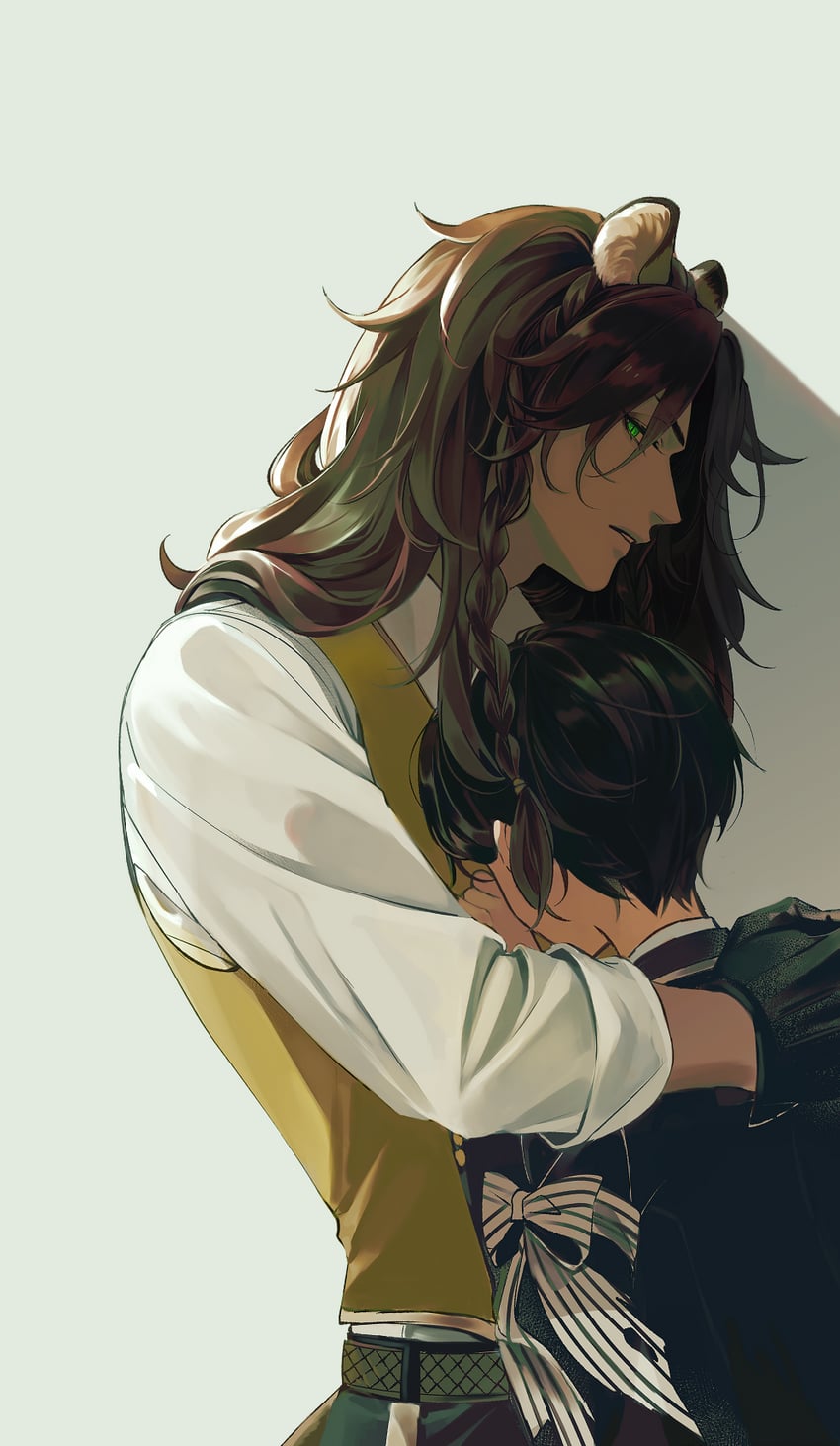 yuu and leona kingscholar (twisted wonderland) drawn by redrabbit44