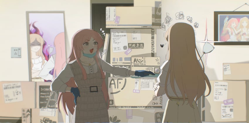 chihaya anon and nagasaki soyo (bang dream! and 1 more) drawn by brh
