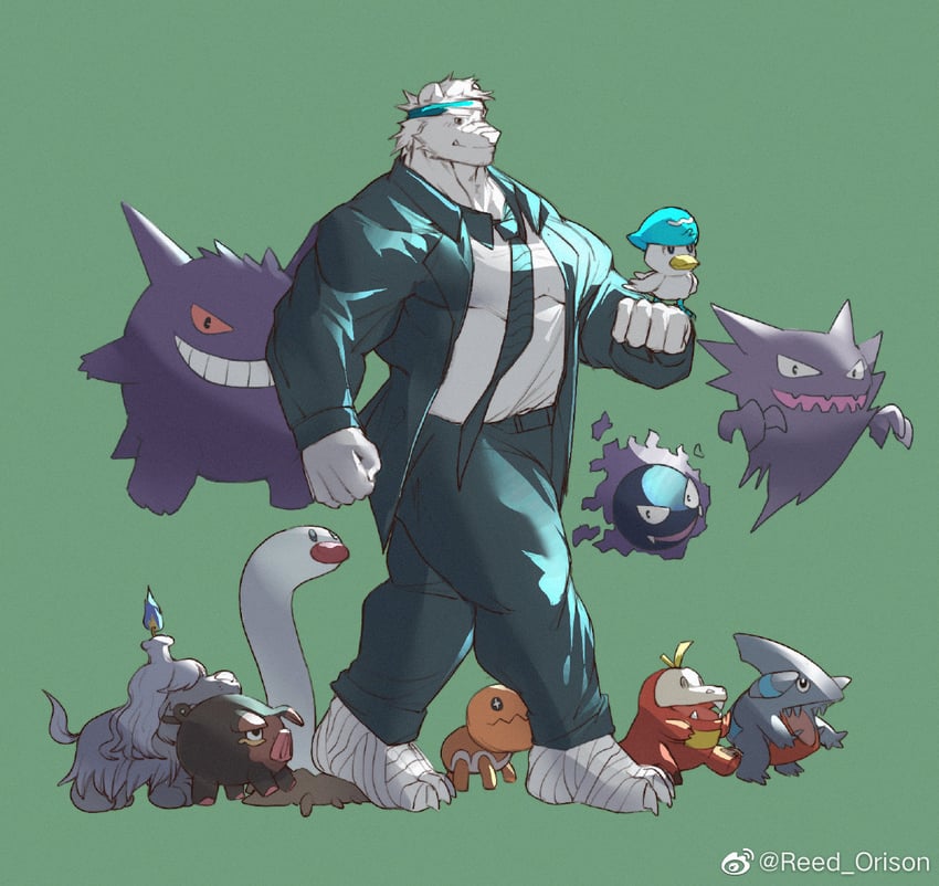 gengar, fuecoco, gastly, quaxly, haunter, and 6 more (original and 1 more) drawn by reed_orison