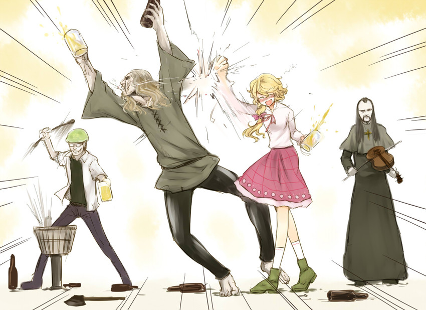 zun and beerko (akihabara beer fair and 1 more) drawn by dra_(area-s)