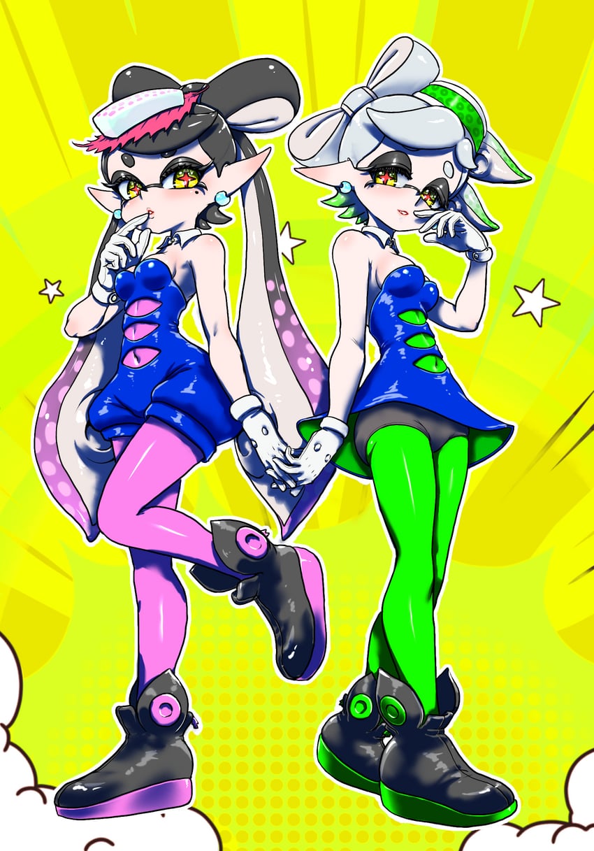 callie and marie (splatoon and 1 more) drawn by koharu2.5