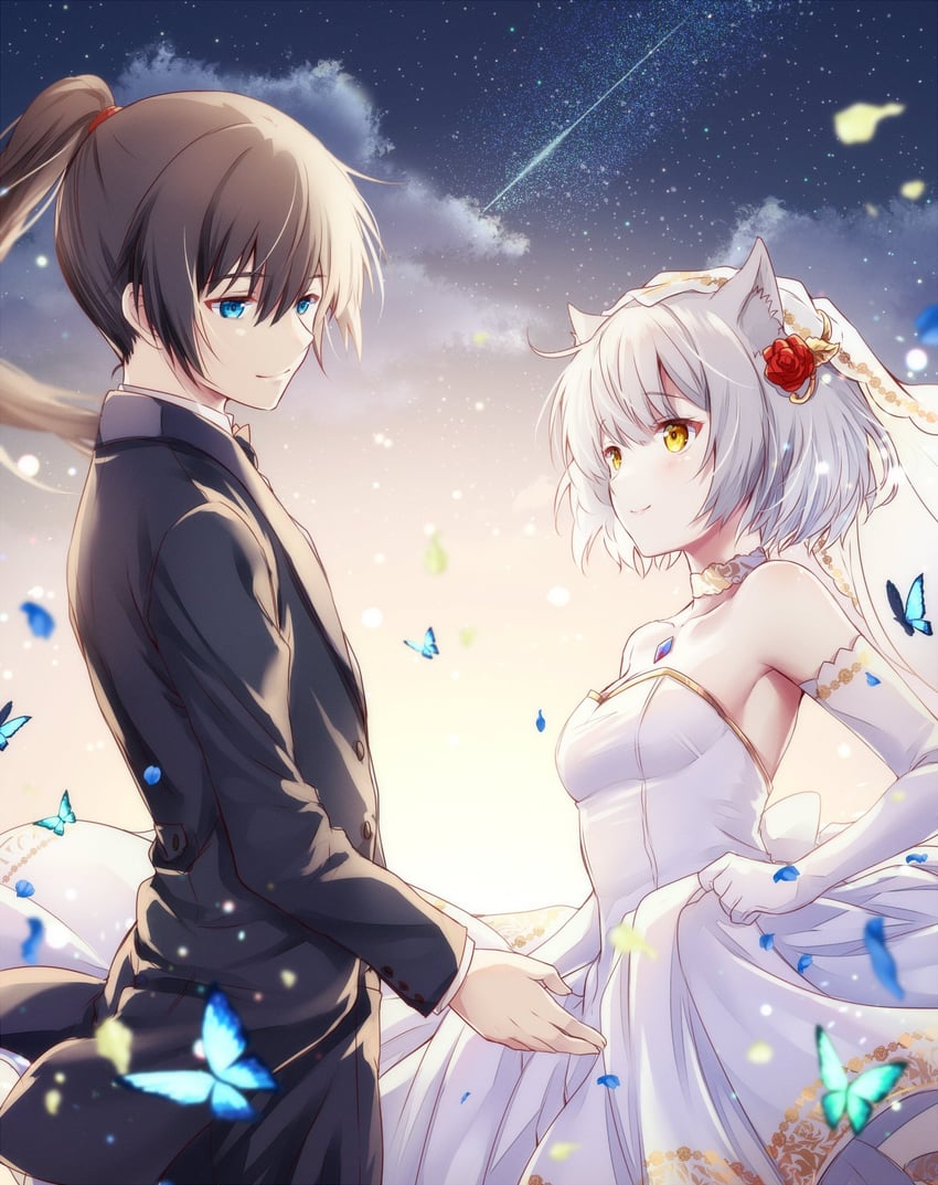 mio and noah (xenoblade chronicles and 1 more) drawn by ui_frara