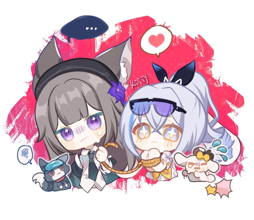 silver wolf and herta (honkai and 1 more) drawn by kiiiy