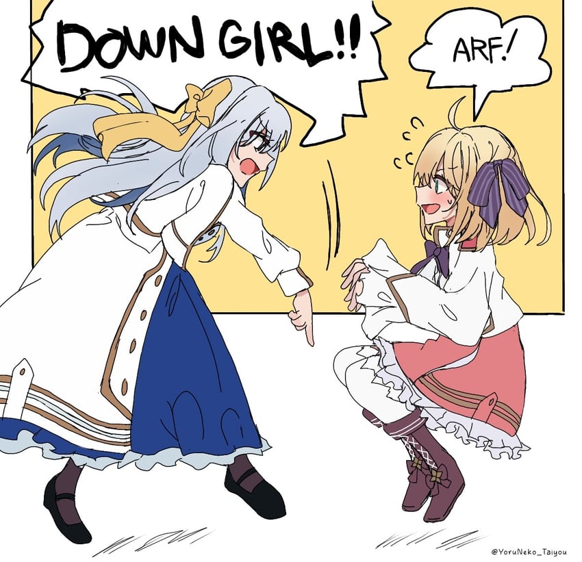 anisphia wynn palettia and euphyllia magenta (tensei oujo to tensai reijou no mahou kakumei) drawn by yoruneko_(liampadolina)
