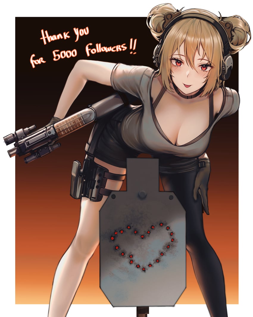 p90 (girls' frontline) drawn by kitsune_udon_(ai_br)