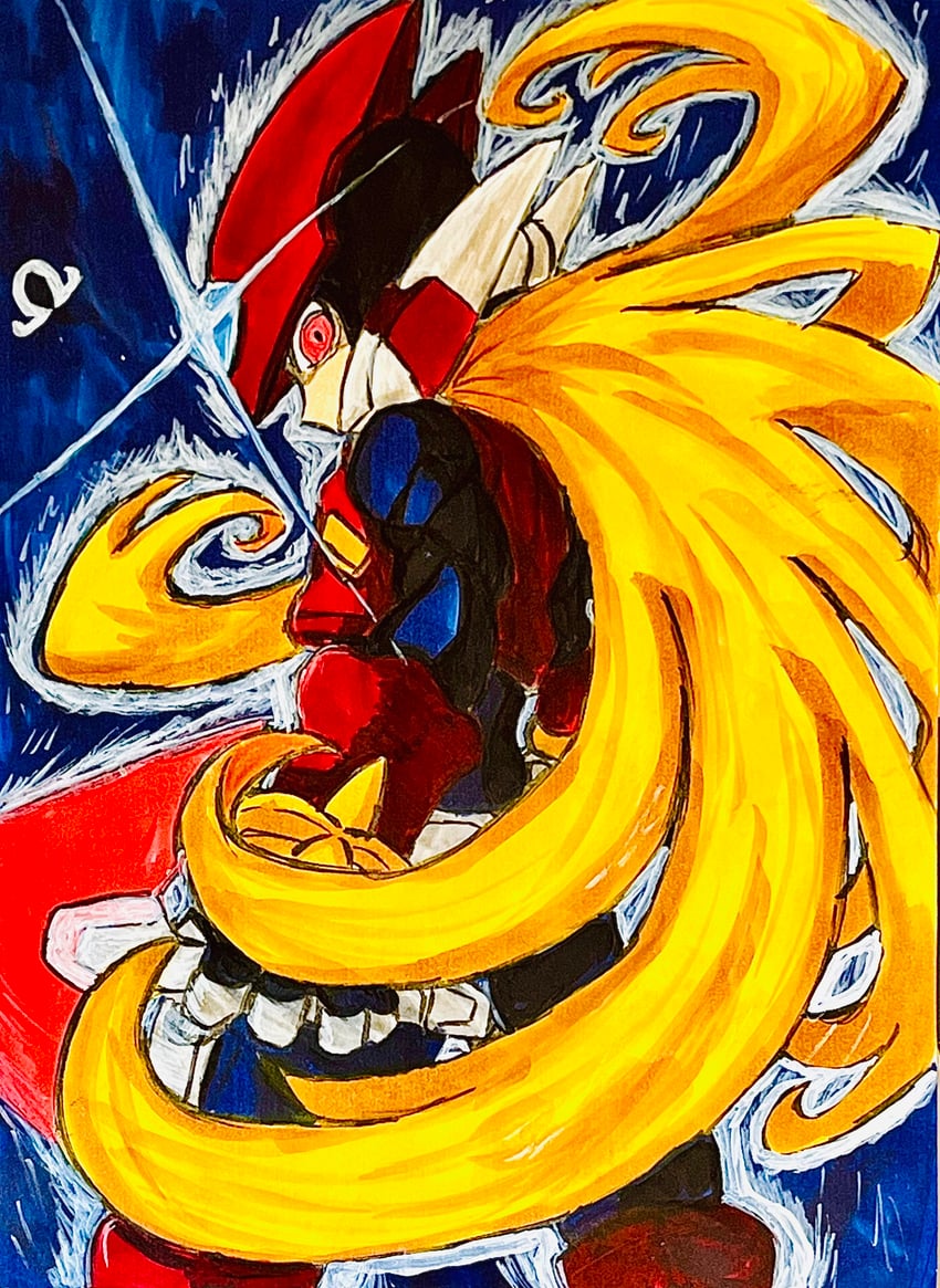 omega (mega man and 2 more) drawn by sura17278109