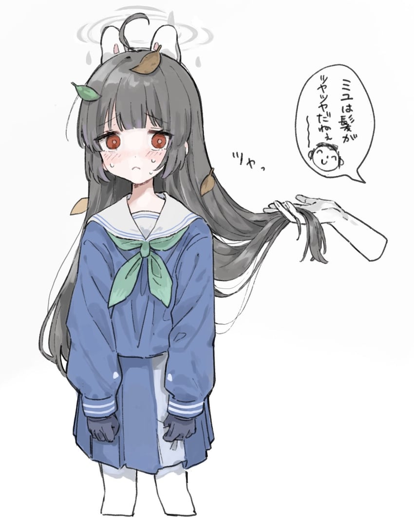 sensei, doodle sensei, and miyu (blue archive) drawn by oshio_(baniniwana)