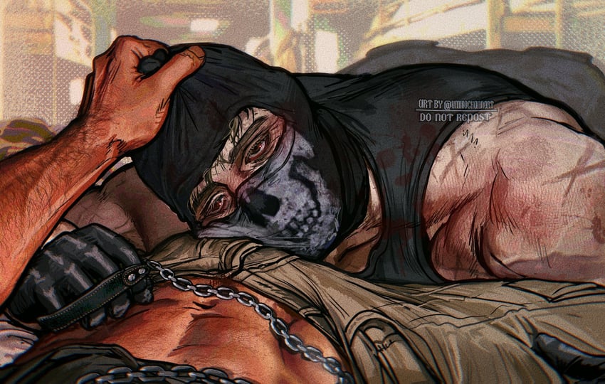 ghost and soap (call of duty and 1 more) drawn by umikochannart