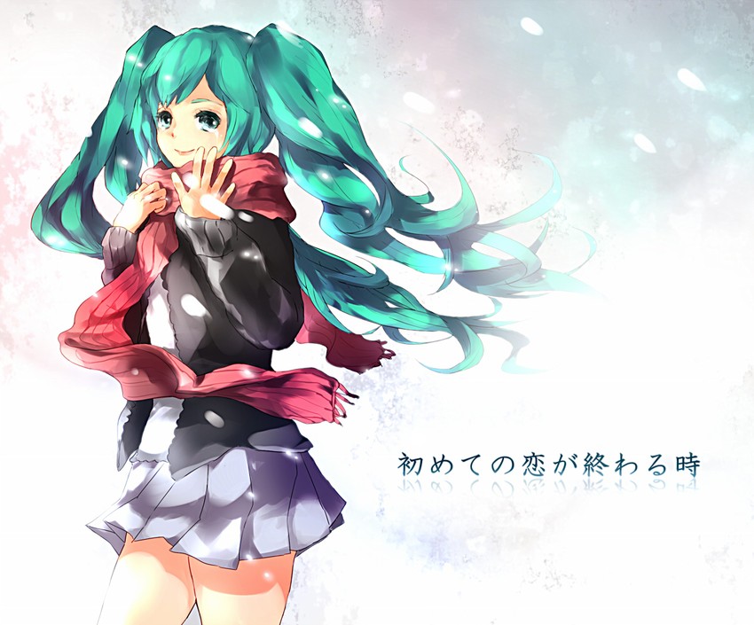 hatsune miku (vocaloid and 1 more) drawn by watabe