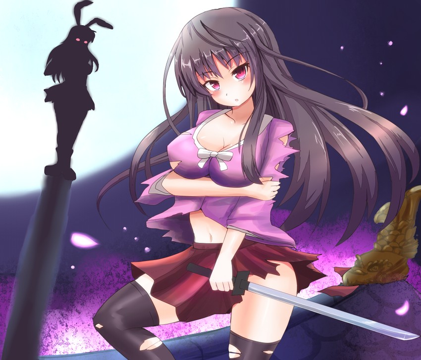 reisen udongein inaba and houraisan kaguya (touhou) drawn by sumapan