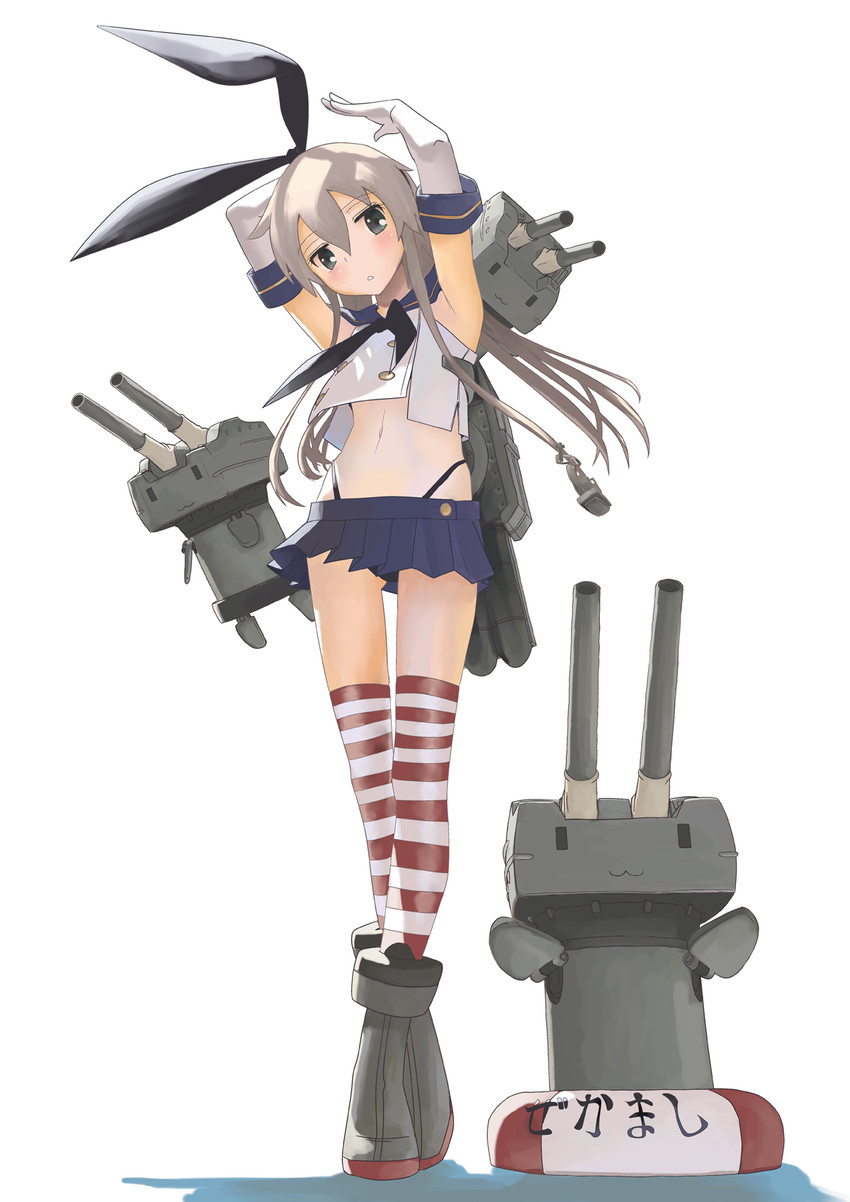 shimakaze and rensouhou-chan (kantai collection) drawn by mocha_(snowflake)
