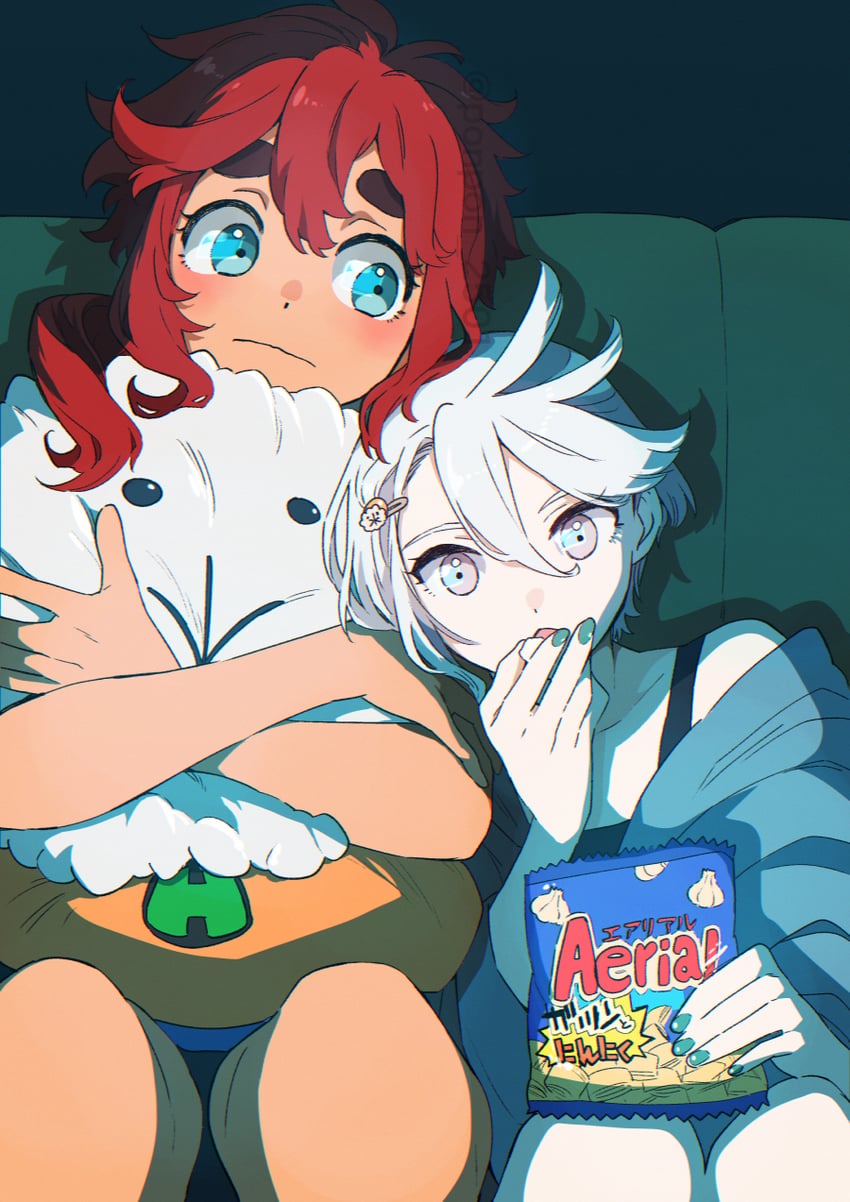 suletta mercury, miorine rembran, and hots (gundam and 1 more) drawn by motoyama_torazirou