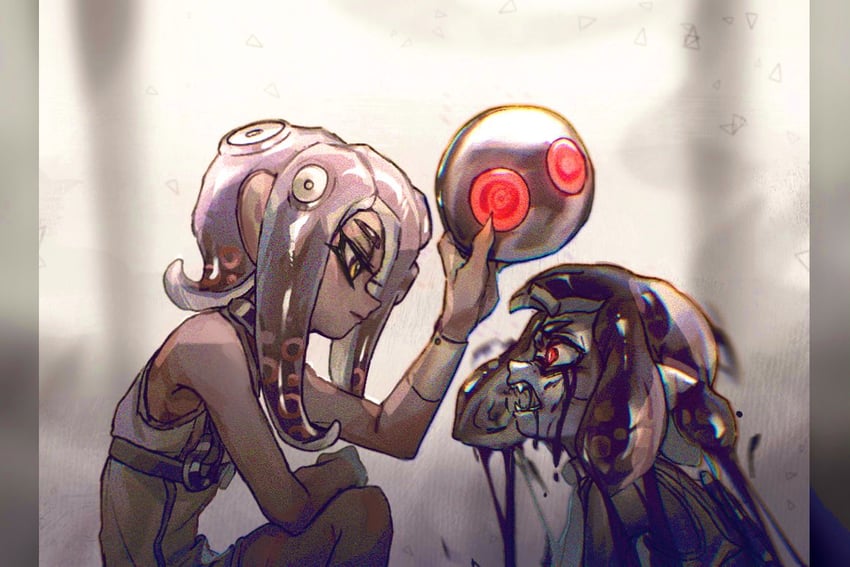 inkling player character, inkling girl, octoling player character, octoling girl, agent 4, and 2 more (splatoon and 3 more) drawn by gucandiyi52092
