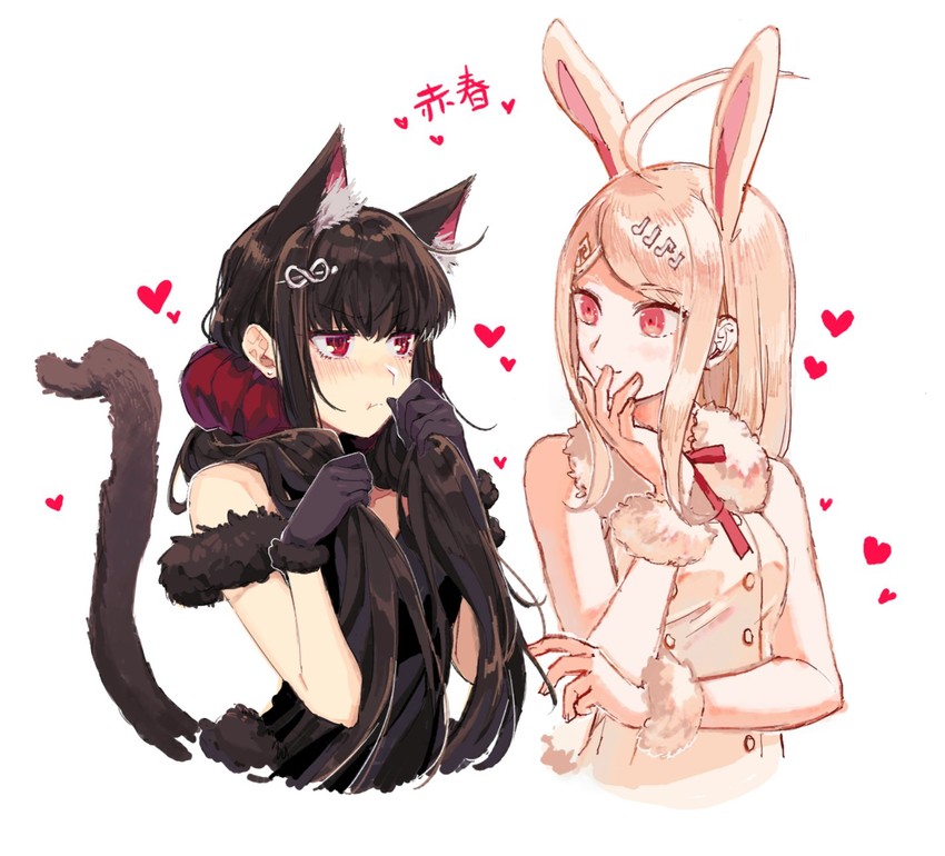 akamatsu kaede and harukawa maki (danganronpa and 1 more) drawn by nanin