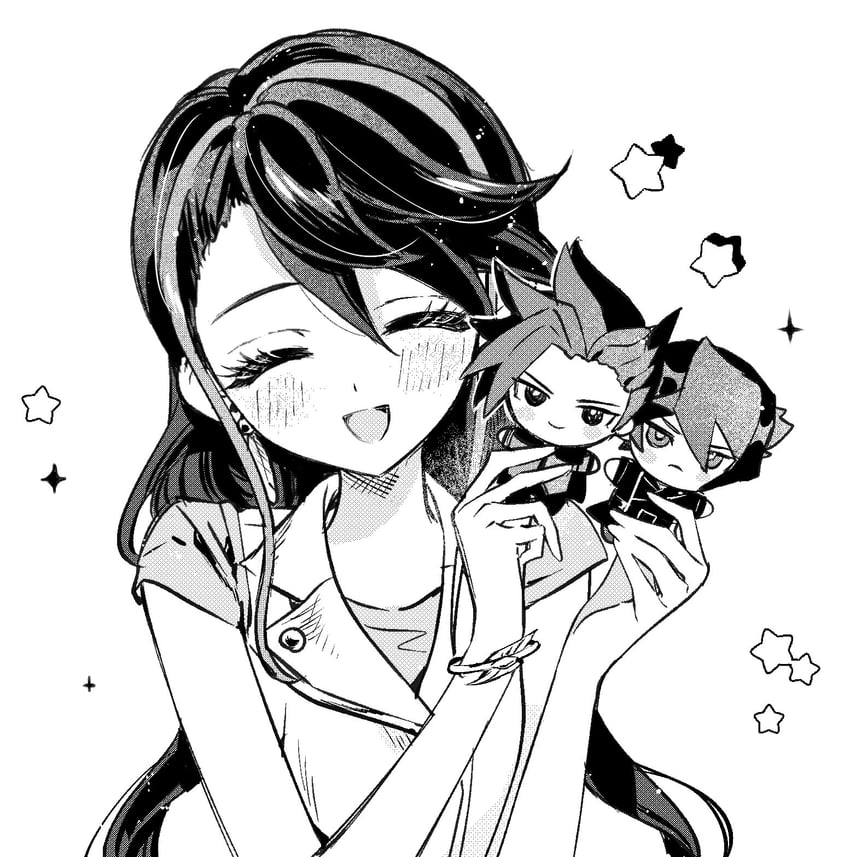 kurosaki ruri, ute, and kurosaki shun (yu-gi-oh! and 1 more) drawn by twms8qryl