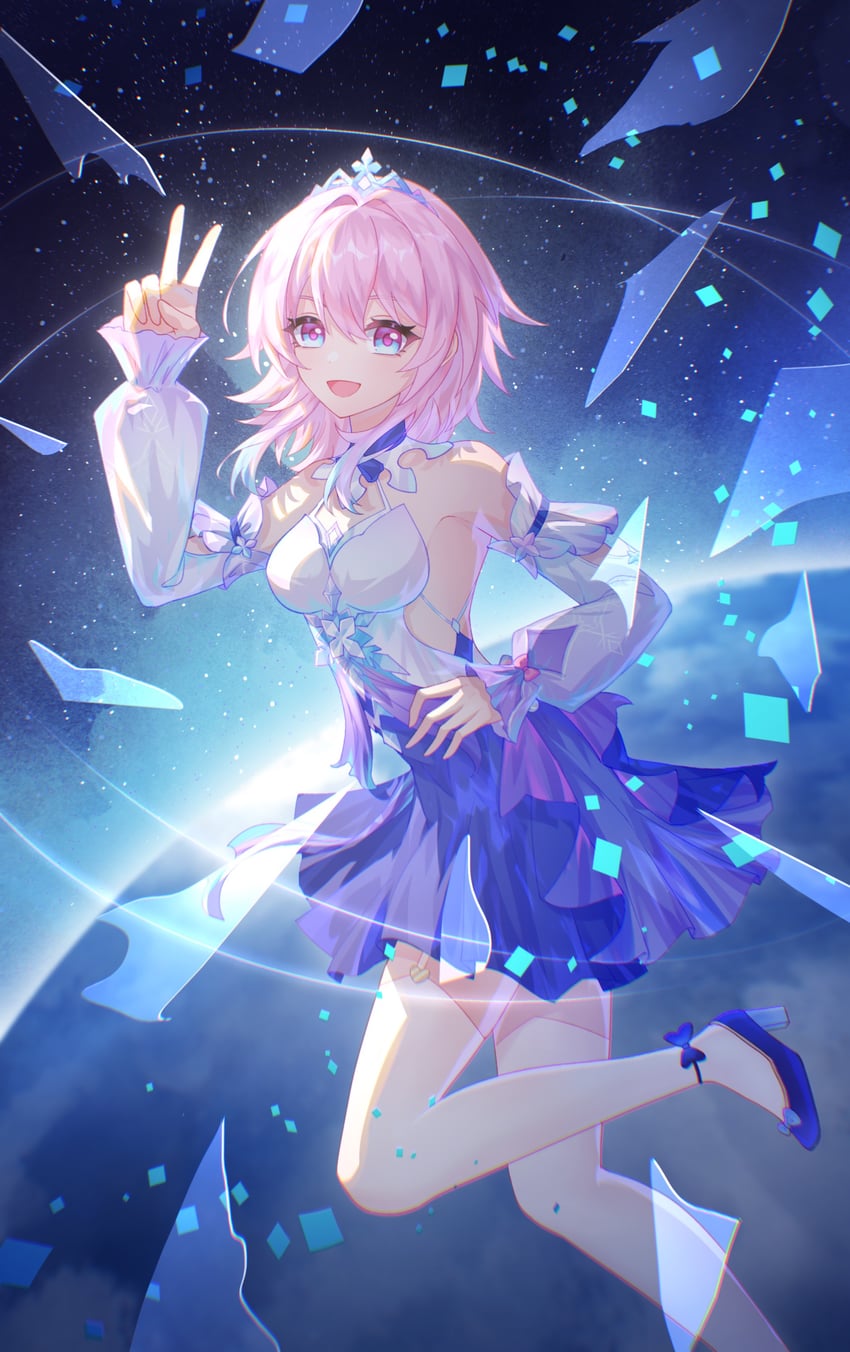 march 7th (honkai and 1 more) drawn by aqinorz