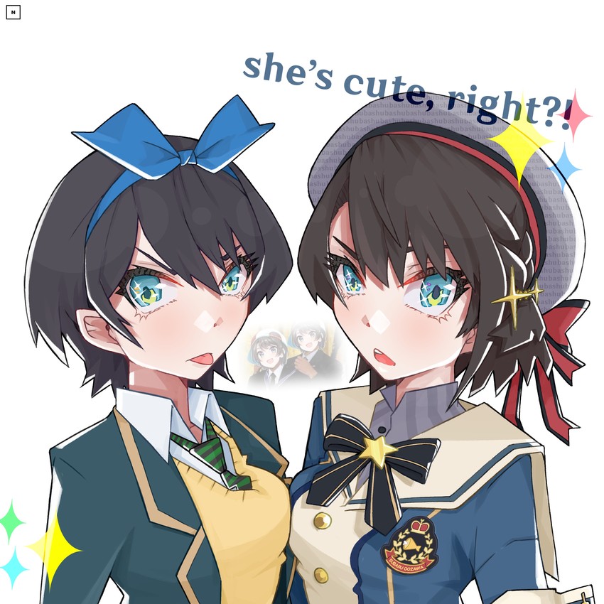 oozora subaru and sarashina ruka (hololive and 1 more) drawn by nicosarea