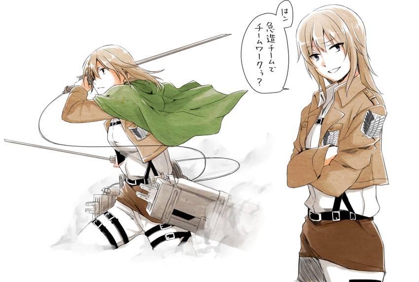 itsumi erika (girls und panzer and 1 more) drawn by yuuhi_(arcadia)