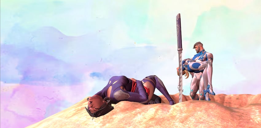 psylocke, sue storm, and reed richards (marvel and 3 more) drawn by juan_padrolo