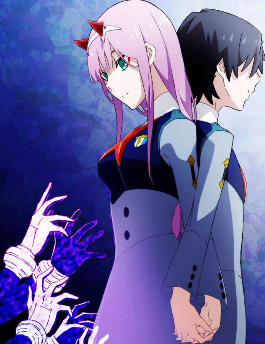 zero two and hiro (darling in the franxx) drawn by leje39