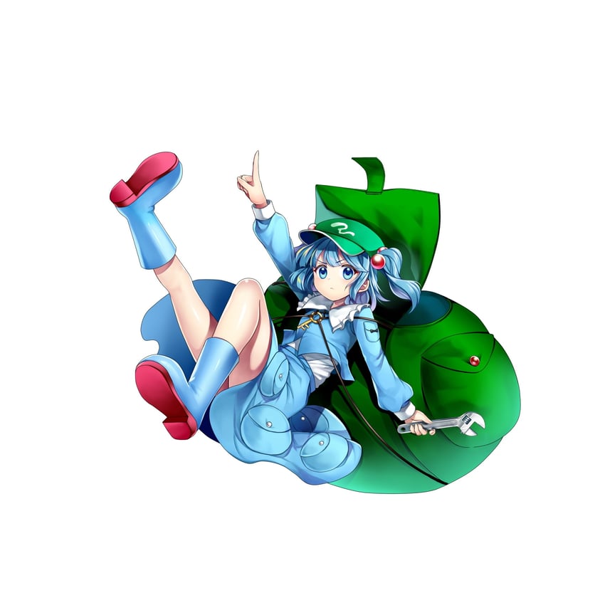 kawashiro nitori (touhou and 1 more) drawn by rotte_(1109)