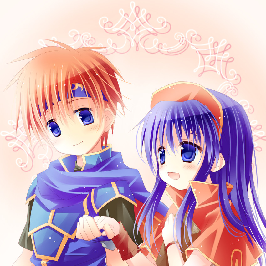 roy and lilina (fire emblem and 1 more) drawn by sasaki_fumi