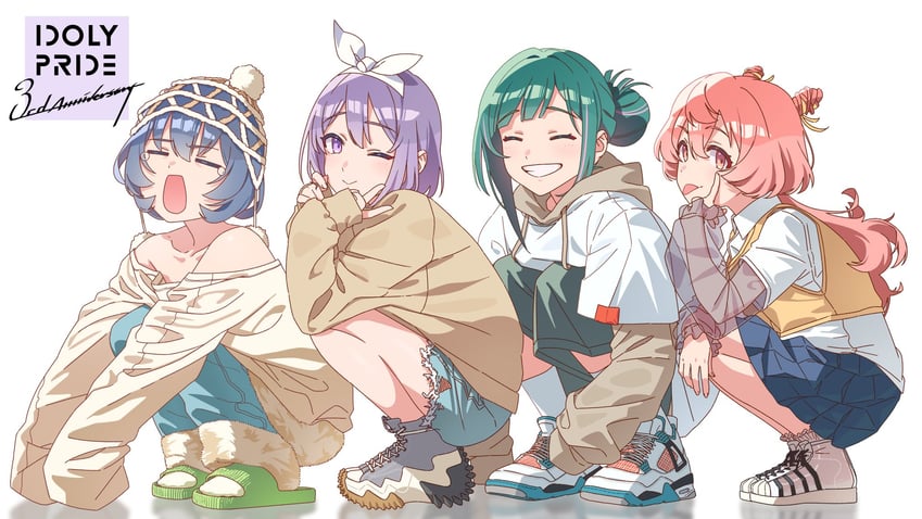 kanzaki rio, igawa aoi, akazaki kokoro, and komiyama ai (idoly pride)