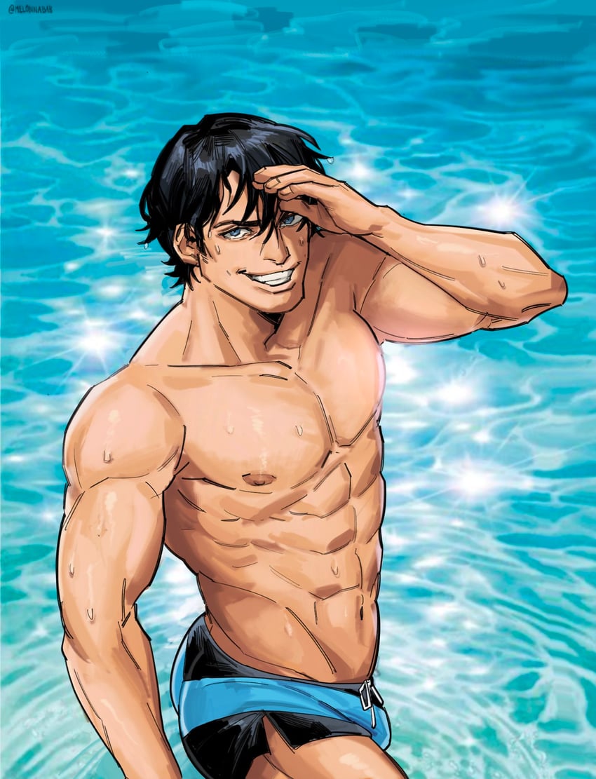 dick grayson and nightwing (dc comics and 1 more) drawn by melonnabar