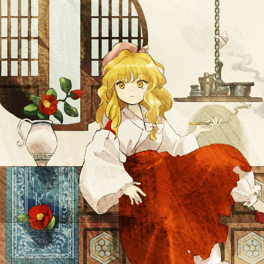 hourai girl (touhou and 1 more) drawn by kaigen_1025