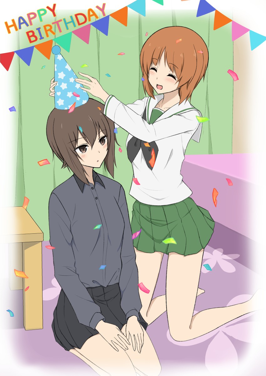 nishizumi miho and nishizumi maho (girls und panzer) drawn by kurocat0701