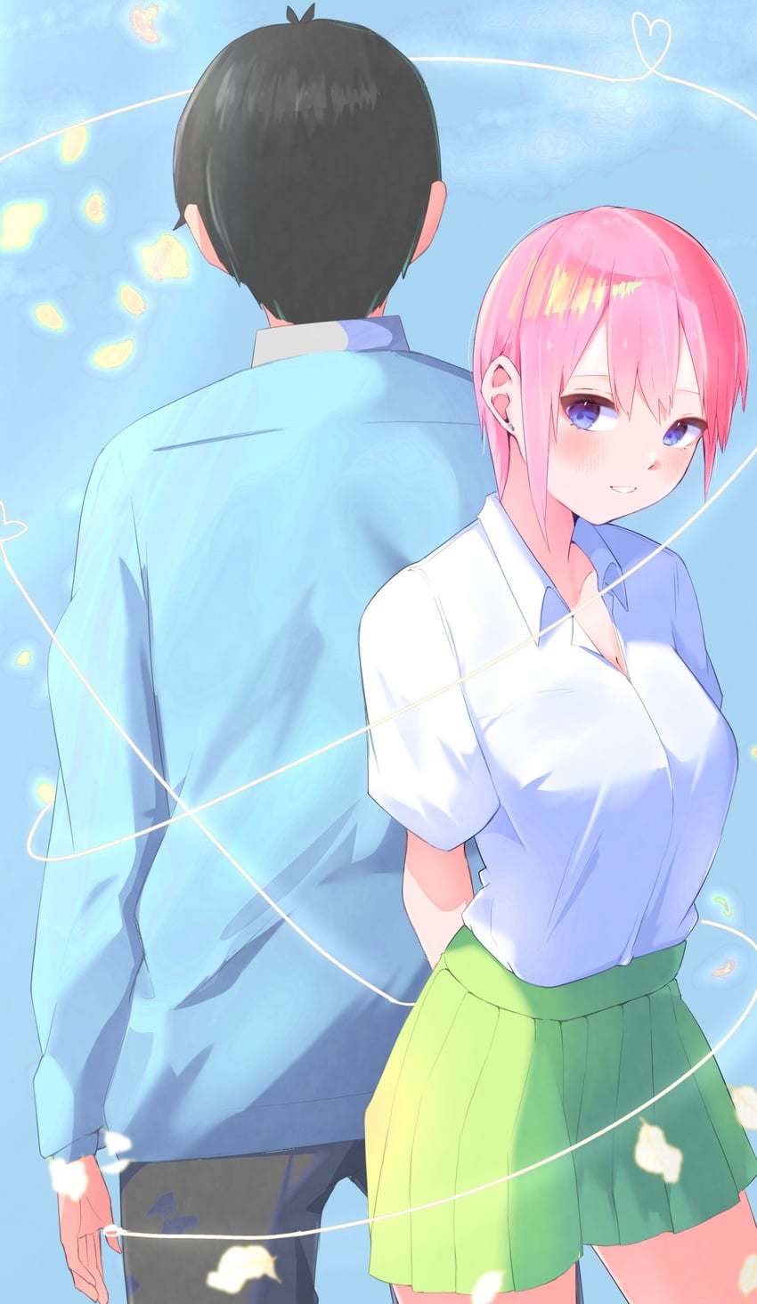 nakano ichika and uesugi fuutarou (go-toubun no hanayome) drawn by kisaragi_yotsuba