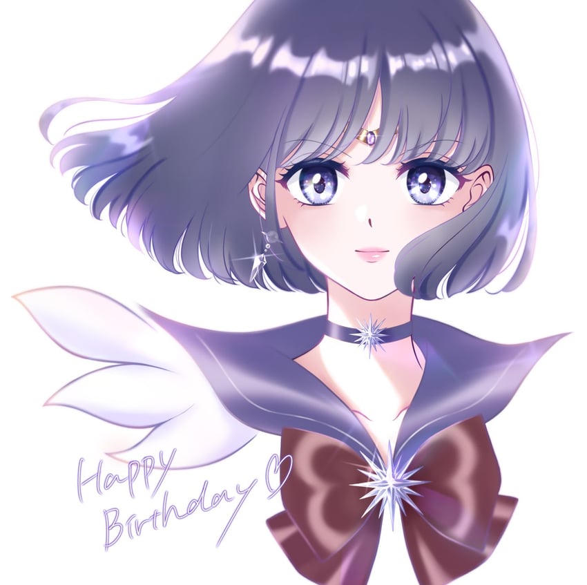 tomoe hotaru and sailor saturn (bishoujo senshi sailor moon) drawn by tsumagari_yuki