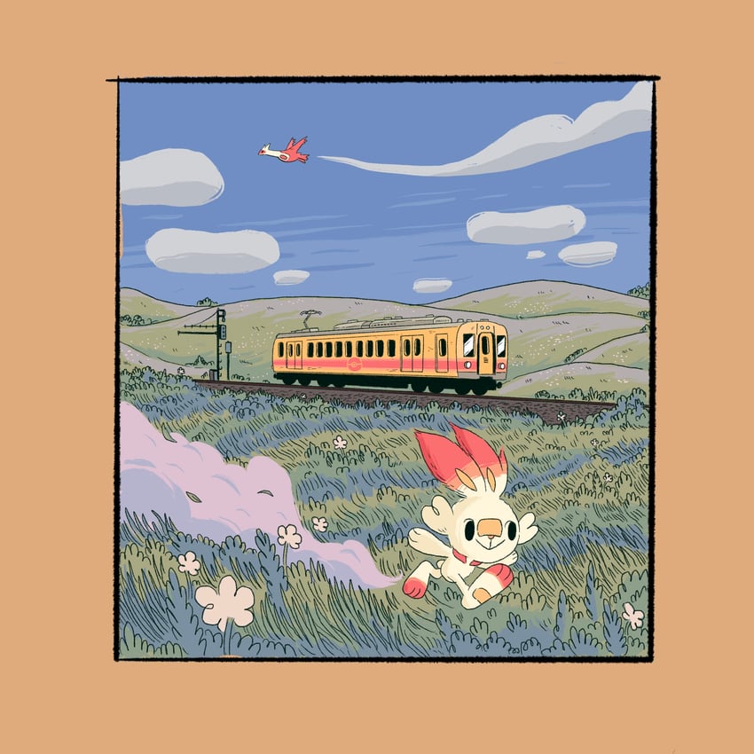 scorbunny and latias (pokemon) drawn by thetimecowboy